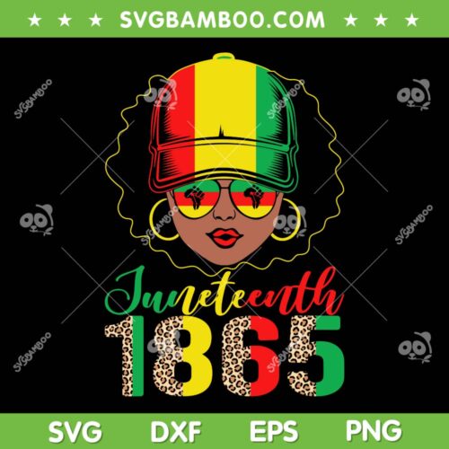 Juneteenth 1865 queen Leopard SVG PNG, Pride Freedom Day SVG, Black African Women Girl DXF SVG PNG EPS