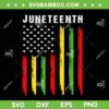 Juneteenth American Flag SVG PNG, Celebrate Juneteenth SVG, Black History DXF SVG PNG EPS