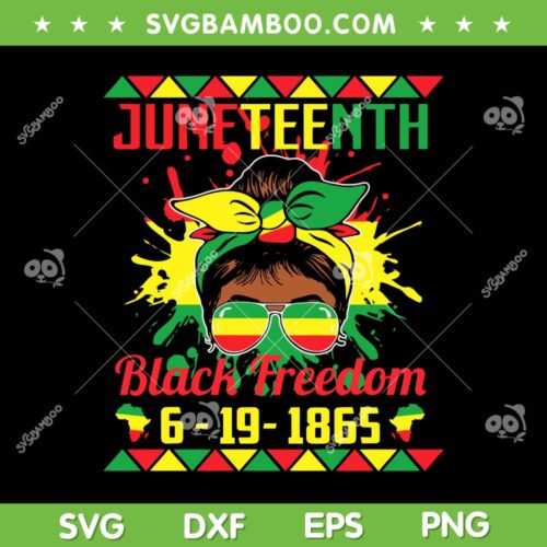 Juneteenth Black Freedom 1865 SVG PNG, Black Women SVG, 1865 Freedom Juneteenth DXF SVG PNG EPS