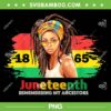 Juneteenth Loc'd Hair PNG, Black Women Remembering My Ancestors PNG, Women Juneteenth 1865 PNG