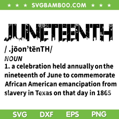 Juneteenth Wikipedia SVG PNG, Juneteenth 2023 Definition SVG, Black History DXF SVG PNG EPS