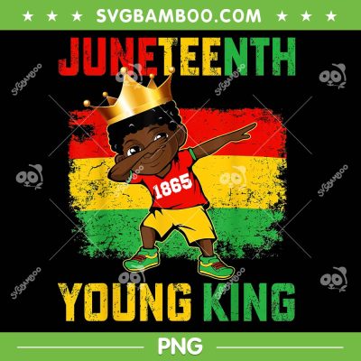 Juneteenth Young King PNG, Kids Dabbing Juneteenth Celebrating 1865 PNG, Juneteenth Black King PNG