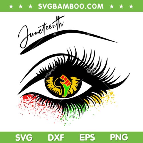 Juneteeth Eyes Color SVG PNG, Juneteenth Eye Black History SVG, Black Woman DXF SVG PNG EPS