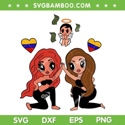 Karol G Shakira SVG PNG, Manana Sera Bonito SVG, Bichota Colombia Di DXF SVG PNG EPS