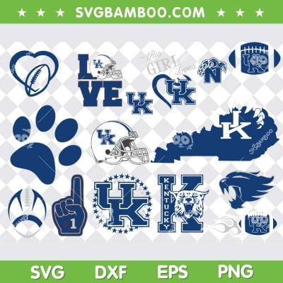 Kentucky Wildcats SVG Bundle, University Of Kentucky SVG Bundle, This Girl Love UK DXF SVG PNG EPS