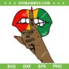 Lip Juneteenth No Justice No Peace SVG PNG, Juneteenth Lips SVG, Woman Hand Silence DXF SVG PNG EPS