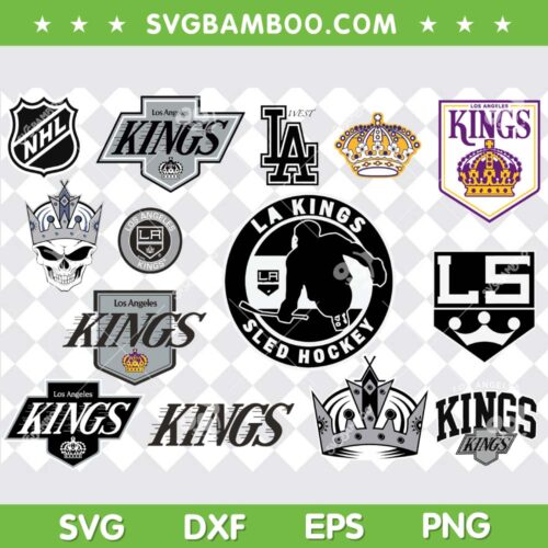 Los Angeles Kings SVG Bundle, NHL Los Angeles Kings SVG Bundle, Hockey Sports DXF SVG PNG EPS