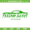 Dodge Feeling Lucky SVG PNG, St Patricks Day Dodge Challenger SVG, Muscle Car DXF SVG PNG EPS