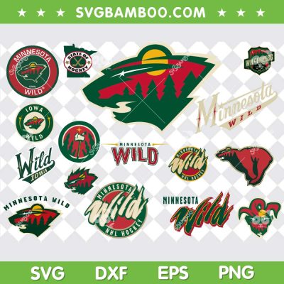 Minnesota Wild SVG Bundle, Minnesota Wild NHL SVG Bundle, NHL Team DXF SVG PNG EPS
