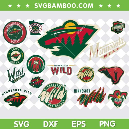 Minnesota Wild SVG Bundle, Minnesota Wild NHL SVG Bundle, NHL Team DXF SVG PNG EPS