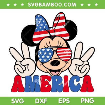Minnie Mouse America SVG PNG, Disney Mouse And Friends 4th Of July SVG, Cute Minnie America DXF SVG PNG EPS Minnie Mouse America SVG PNG, Disney Mouse And Friends 4th Of July SVG, Cute Minnie America DXF SVG PNG EPS