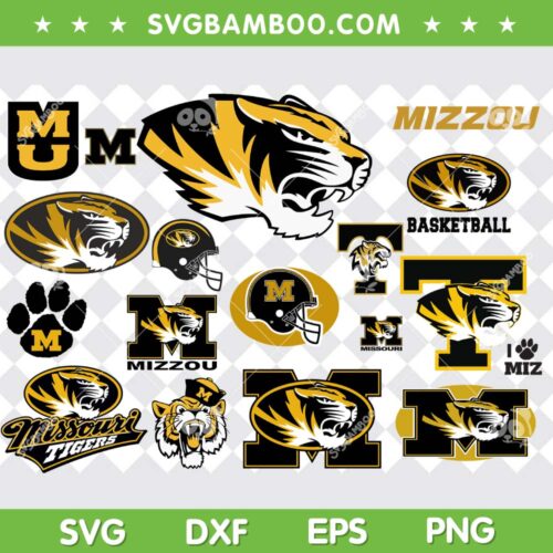 Missouri Tigers SVG Bundle, Mizzou Basketball SVG Bundle, Tigers Mizzou DXF SVG PNG EPS