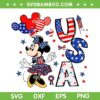 USA Minnie Mouse SVG PNG, Disney Mouse Happy 4th Of July SVG, Mouse Red White And Blue DXF SVG PNG EPS USA Minnie Mouse SVG PNG, Disney Mouse Happy 4th Of July SVG, Mouse Red White And Blue DXF SVG PNG EPS