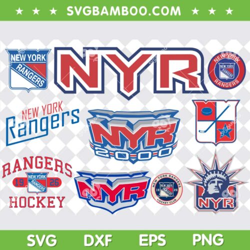 New York Rangers SVG Bundle, NHL New York Rangers SVG Bundle, Hockey Logo DXF SVG PNG EPS