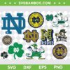 Notre Dame Irish SVG Bundle, Notre Dame Fighting Irish SVG Bundle, NCAA Sport DXF SVG PNG EPS