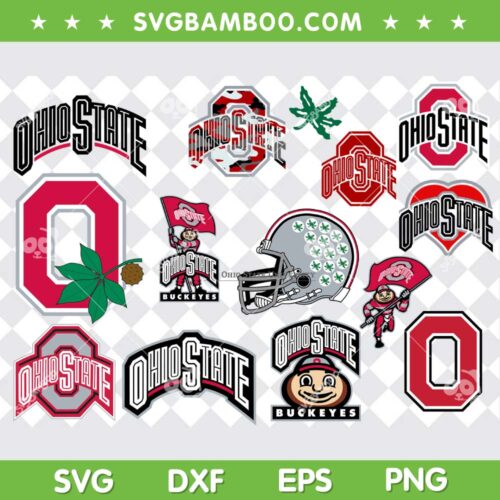 Ohio State Buckeyes SVG Bundle, Ohio State Buckeyes Logo SVG Bundle, Football Team DXF SVG PNG EPS