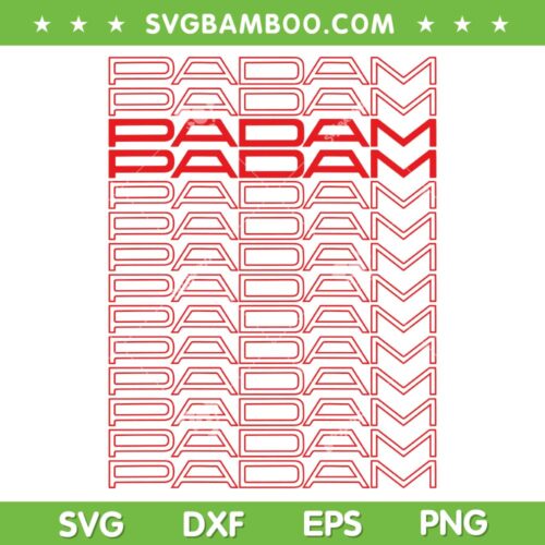 Padam Padam SVG PNG, Retro Padam SVG, Kylie Minogue Padam Padam DXF SVG PNG EPS