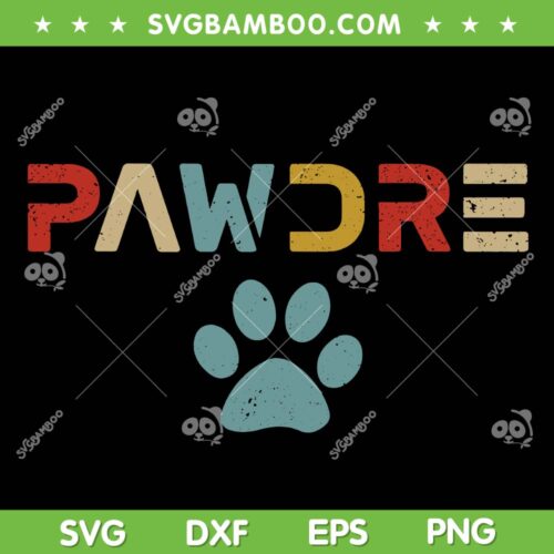 Pawdre Cat Dad SVG PNG, Fathers Day Retro SVG, Paws Cats Funny DXF SVG PNG EPS