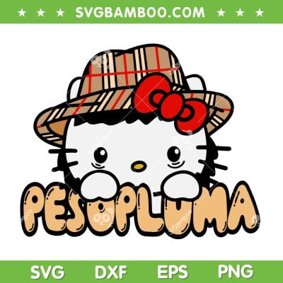 Peso Pluma Hello Kitty SVG PNG, Peso Pluma Tour SVG, Kitty Peso Pluma Buberry Cute DXF SVG PNG EPS Peso Pluma Hello Kitty SVG PNG, Peso Pluma Tour SVG, Kitty Peso Pluma Buberry Cute DXF SVG PNG EPS
