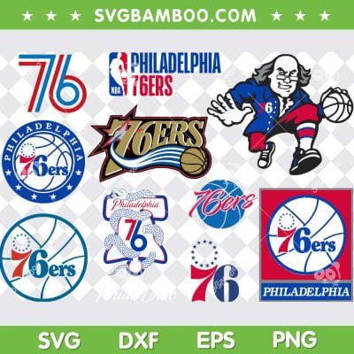 Philadelphia 76ers SVG Bundle, NBA Philadelphia 76ers SVG Bundle, NBA Team DXF SVG PNG EPS