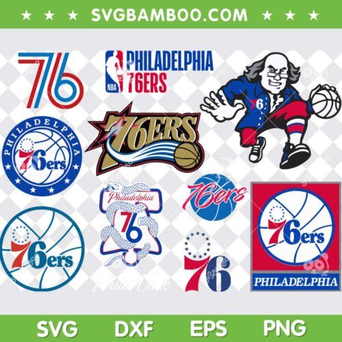 Philadelphia 76ers SVG Bundle, NBA Philadelphia 76ers SVG Bundle, NBA Team DXF SVG PNG EPS