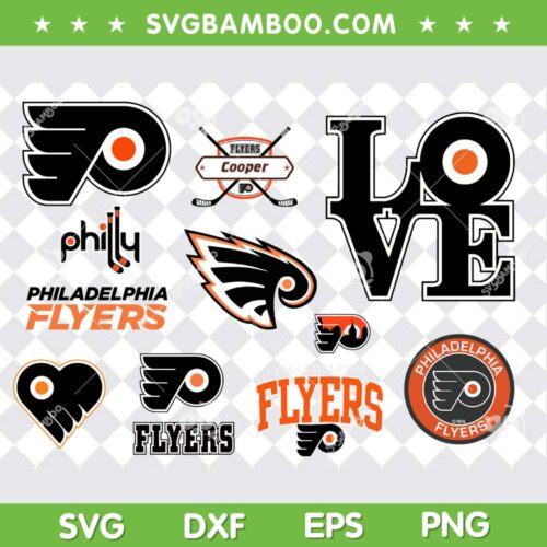 Philadelphia Flyers SVG Bundle, Philadelphia Flyers NHL SVG Bundle, Flyers Hockey Logo DXF SVG PNG EPS