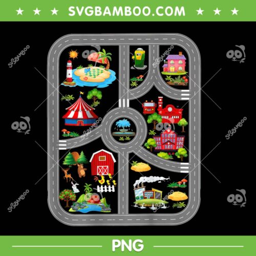Play Cars On Dad's Back Mat Road Car Race Track PNG, Funny Car Play Mat PNG, Car Track PNG