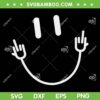 Power Socket Smile Middle Finger Hand SVG, Middle Finger Smile Face SVG, Icon Meme DXF SVG PNG EPS