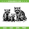 Raccoons Family SVG PNG, Woodland Animal SVG, Happy Animal Family DXF SVG PNG EPS Raccoons Family SVG PNG, Woodland Animal SVG, Happy Animal Family DXF SVG PNG EPS