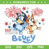 Red White Bluey SVG PNG, 4th Of July Bluey Family SVG, Independence Day DXF SVG PNG EPS