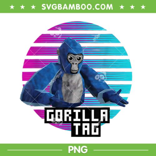 Retro Gorilla Tag PNG, Gorilla Tag Monkey Boys PNG, Gorilla Tag Party Time PNG