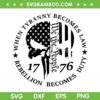 Skull 1776 When Tyranny Becomes Law SVG PNG, We The People SVG, American Flag DXF SVG PNG EPS