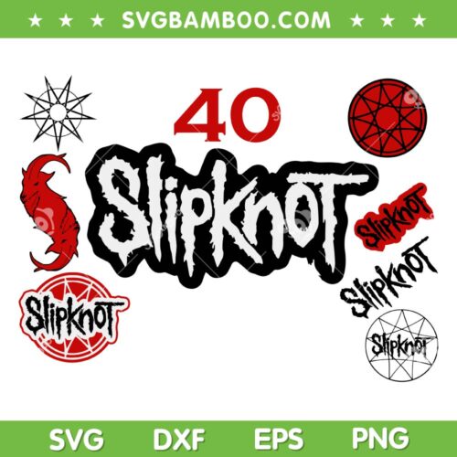 Slipknot Band Logo SVG Bundle, Music Rock Legends SVG Bundle, Mental Band DXF SVG PNG EPS