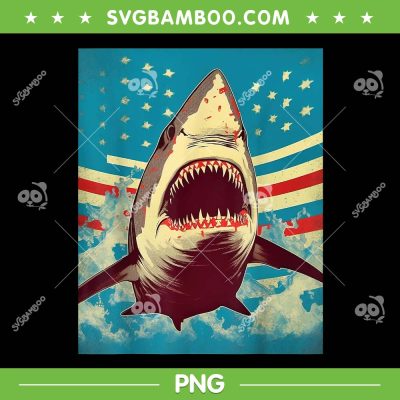 Stars Stripes And Sharks PNG, The Pop Art Patriotic PNG, Sharks American Flag PNG