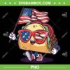 Taco Sunglasses American Flag PNG, Funny 4th Of July Tacos PNG, Taco Fourth Of July PNG