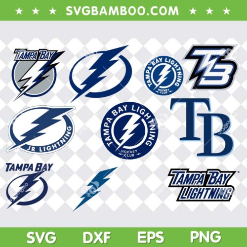 Tampa Bay Lightning SVG Bundle, JR Lightning SVG Bundle, NHL Hockey Team DXF SVG PNG EPS
