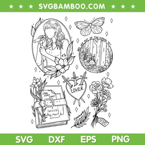 Taylor Swift The Eras Tour Album SVG PNG, Taylor Swift The Eras Tour 2023 SVG, Taylor Swift Album DXF SVG PNG EPS