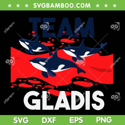 Team Gladis Orca Whale SVG PNG, Funny Boat SVG, Three Orcas Swimming DXF SVG PNG EPS 