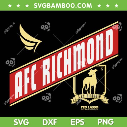 Ted Lasso AFC Richmond Crossed Logo SVG PNG, Coach Ted Lasso 2023 SVG, AFC Richmond DXF SVG PNG EPS