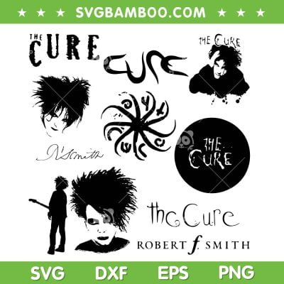 The Cure Bundle SVG, The Cure Robert F Smith Bundle SVG, Singer Robert Smith DXF SVG PNG EPS