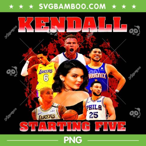 The Kendall Starting Five PNG, Kendall Jenner Starting 5 PNG, Red Basketball PNG