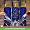 Toronto Maple Leafs Tumbler 20oz Skinny PNG, Toronto Maple Leafs Logo Tumbler Wrap PNG, Sports Team Tumbler Template PNG