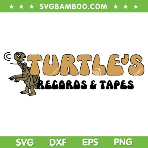 Turtles Records And Tapes SVG PNG, Turtles Records Store SVG, Movie And Music Store DXF SVG PNG EPS