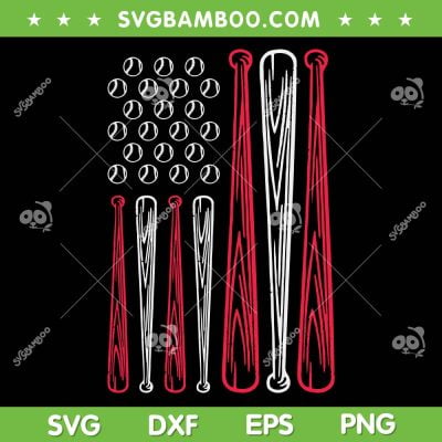 American Flag Baseball SVG PNG, Baseball 4th Of July SVG, Red White Blue DXF SVG PNG EPS