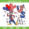 USA Goofy SVG PNG, Disney Friends America SVG, Goofy 4th of July DXF SVG PNG EPS