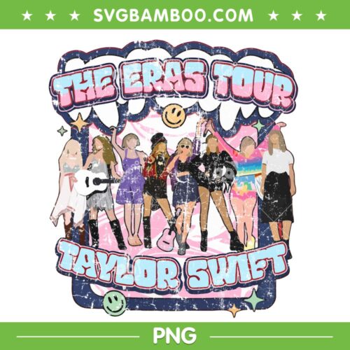 Vintage The Eras Tour Taylor Swift PNG, The Eras Tour 2023 PNG, 2023 Eras Tour Taylors Albums PNG