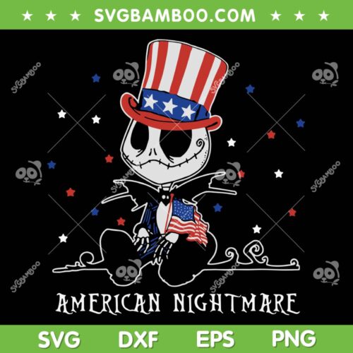 American Nightmare SVG PNG, Jack American SVG, Nightmare American Flag DXF SVG PNG EPS
