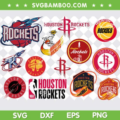 Houston Rockets SVG Bundle, NBA Houston Rockets SVG Bundle, NBA Team DXF SVG PNG EPS