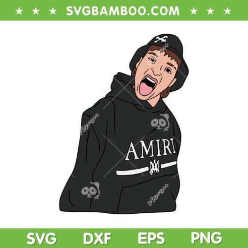 Peso Pluma Amiri SVG PNG, Mexican Rapper Peso Pluma SVG, Funny Rapper And Singer DXF SVG PNG EPS