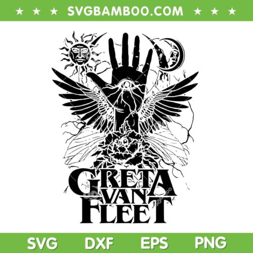 2023 Greta Van Fleet SVG PNG, Greta Van Fleet Starcatcher Tour 2023 SVG, Dreams In Gold Tour DXF SVG PNG EPS